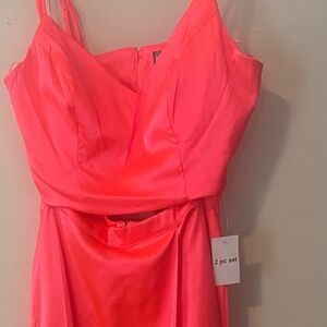 Formal 2 piece dress size 11 Bright Coral